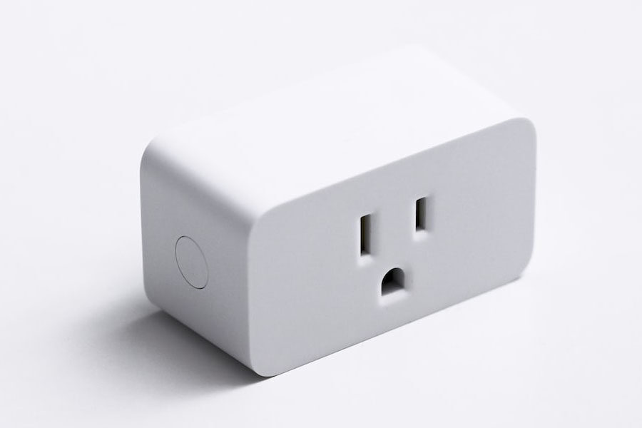 Image of an isolated smart plug depicting the best smart plug in the market