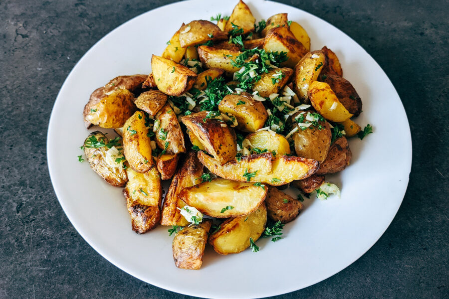 Image of an air fryer roasted potatoes depicting its uses